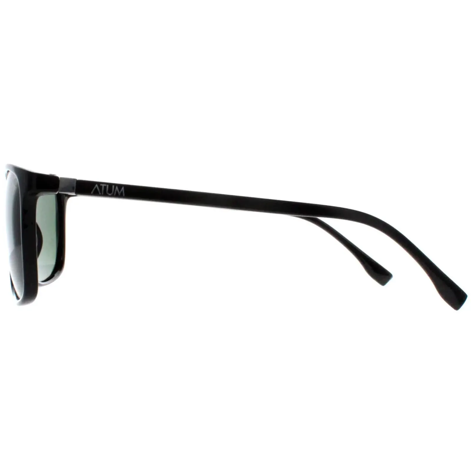 Atum Rectangle^Sunglasses Quill C2 Shiny Black G15 Green