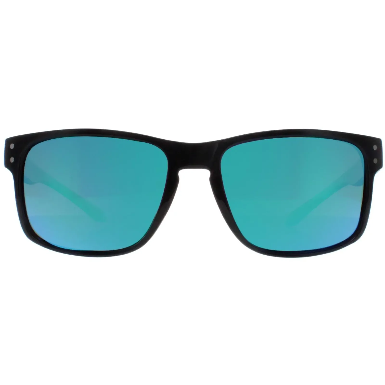 Atum Rectangle^Sunglasses Waterhouse C3 Shiny Black Green Mirror