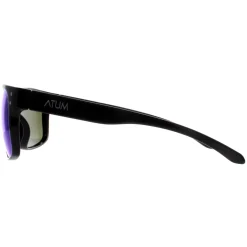Atum Rectangle^Sunglasses Waterhouse C2 Shiny Black Blue Mirror