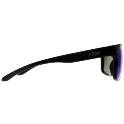 Atum Rectangle^Sunglasses Waterhouse C2 Shiny Black Blue Mirror