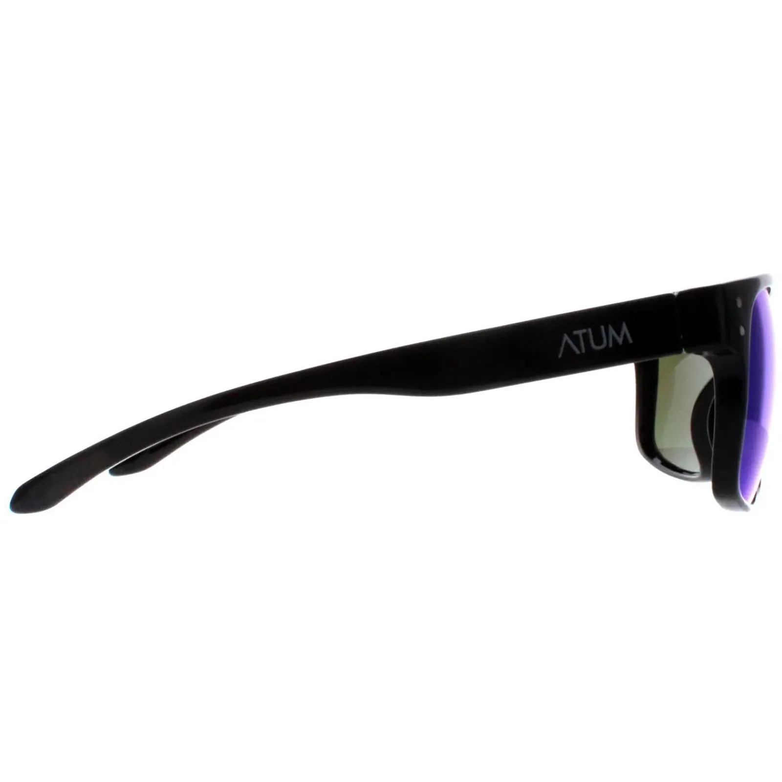 Atum Rectangle^Sunglasses Waterhouse C2 Shiny Black Blue Mirror