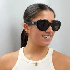 Balenciaga Oval^Sunglasses BB0235S 002 Havana Brown