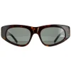 Balenciaga Oval^Sunglasses BB0095S 002 Dark Havana Green