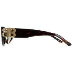 Balenciaga Oval^Sunglasses BB0095S 002 Dark Havana Green