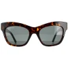 Balenciaga Cat-Eye^Sunglasses BB0132S 002 Dark Havana and Gold Green Grey