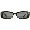 Balenciaga Rectangle^Sunglasses BB0096S 002 Dark Havana Green