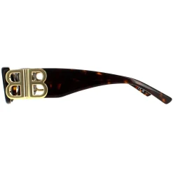 Balenciaga Rectangle^Sunglasses BB0096S 002 Dark Havana Green