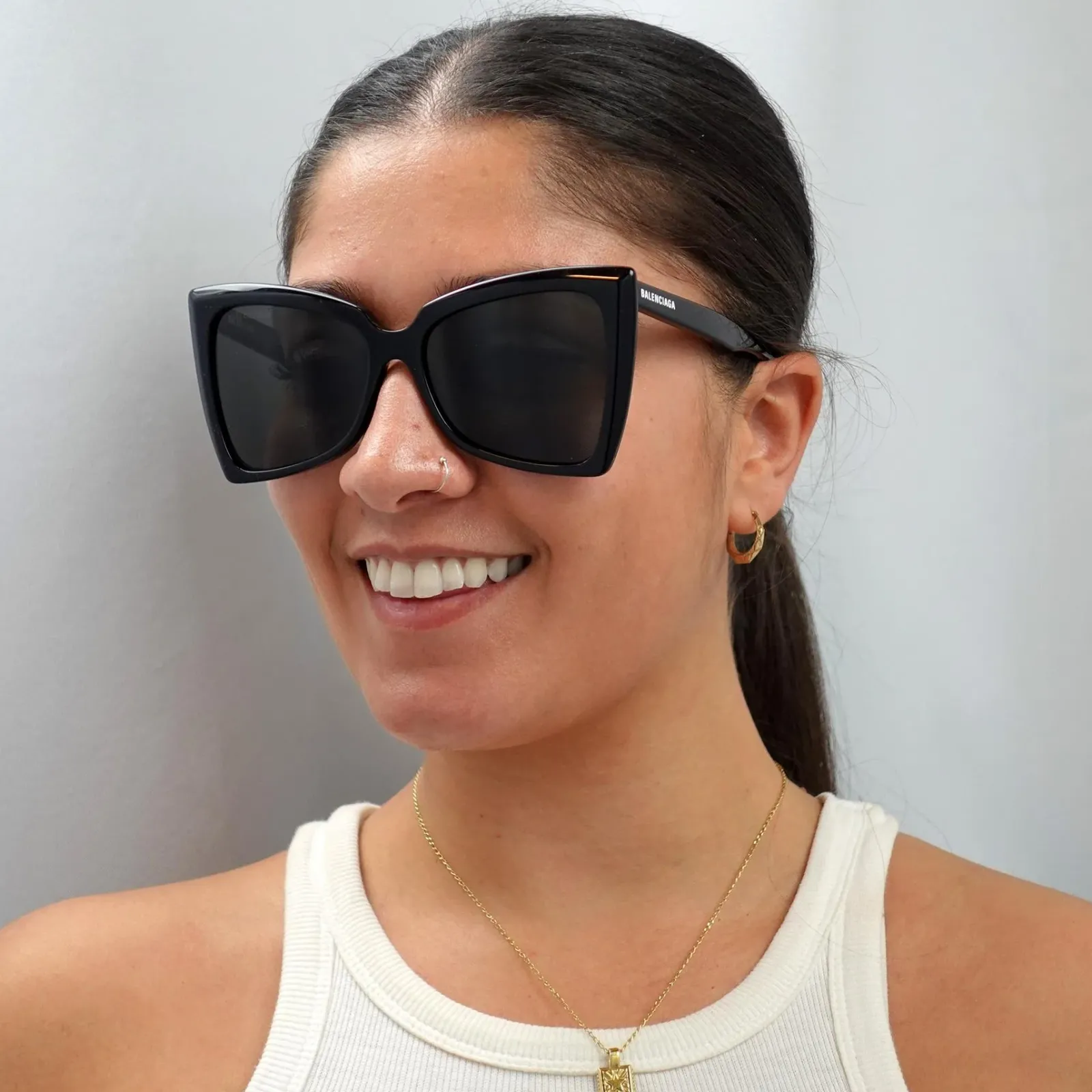 Balenciaga Butterfly^Sunglasses BB0174S 001 Black Grey