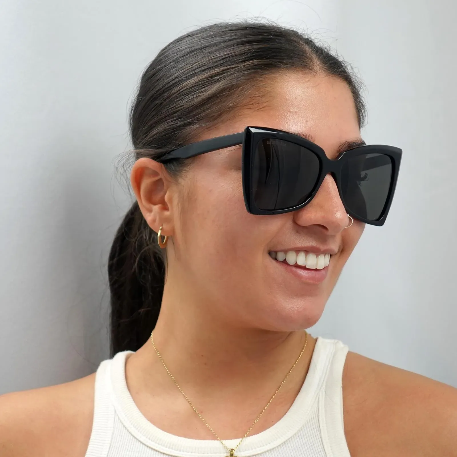 Balenciaga Butterfly^Sunglasses BB0174S 001 Black Grey