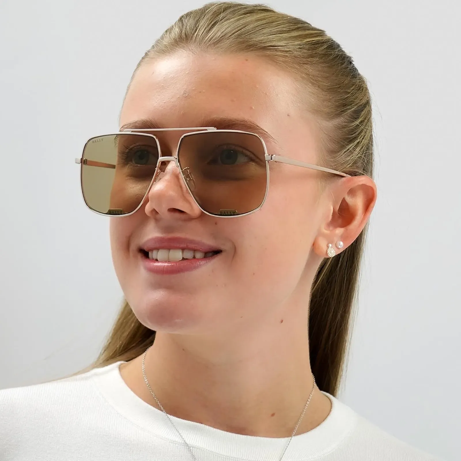 Bally Aviator|Aviator^Sunglasses BY0017-D 28E Rose Gold Pink