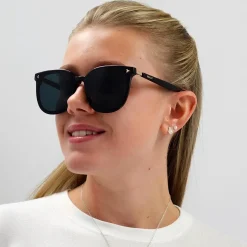 Bally Cat-Eye^Sunglasses BY0044-K 01A Black Grey Mirrored