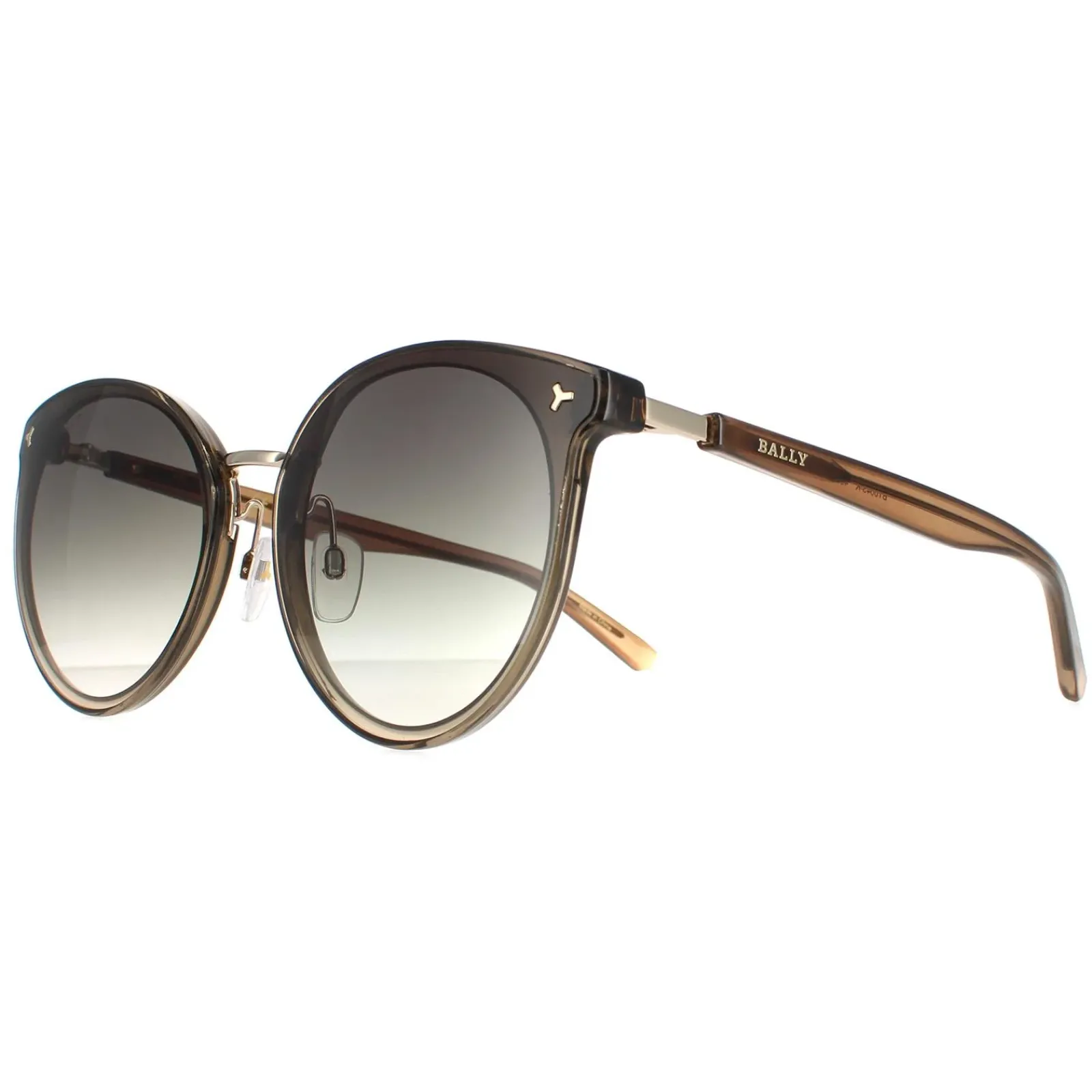 Bally Cat-Eye^Sunglasses BY0043-K 45B Gold Green Gradient