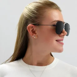 Bally Polarised|Aviator^Sunglasses BY0050-K 02D Black Grey Polarised Mirrored