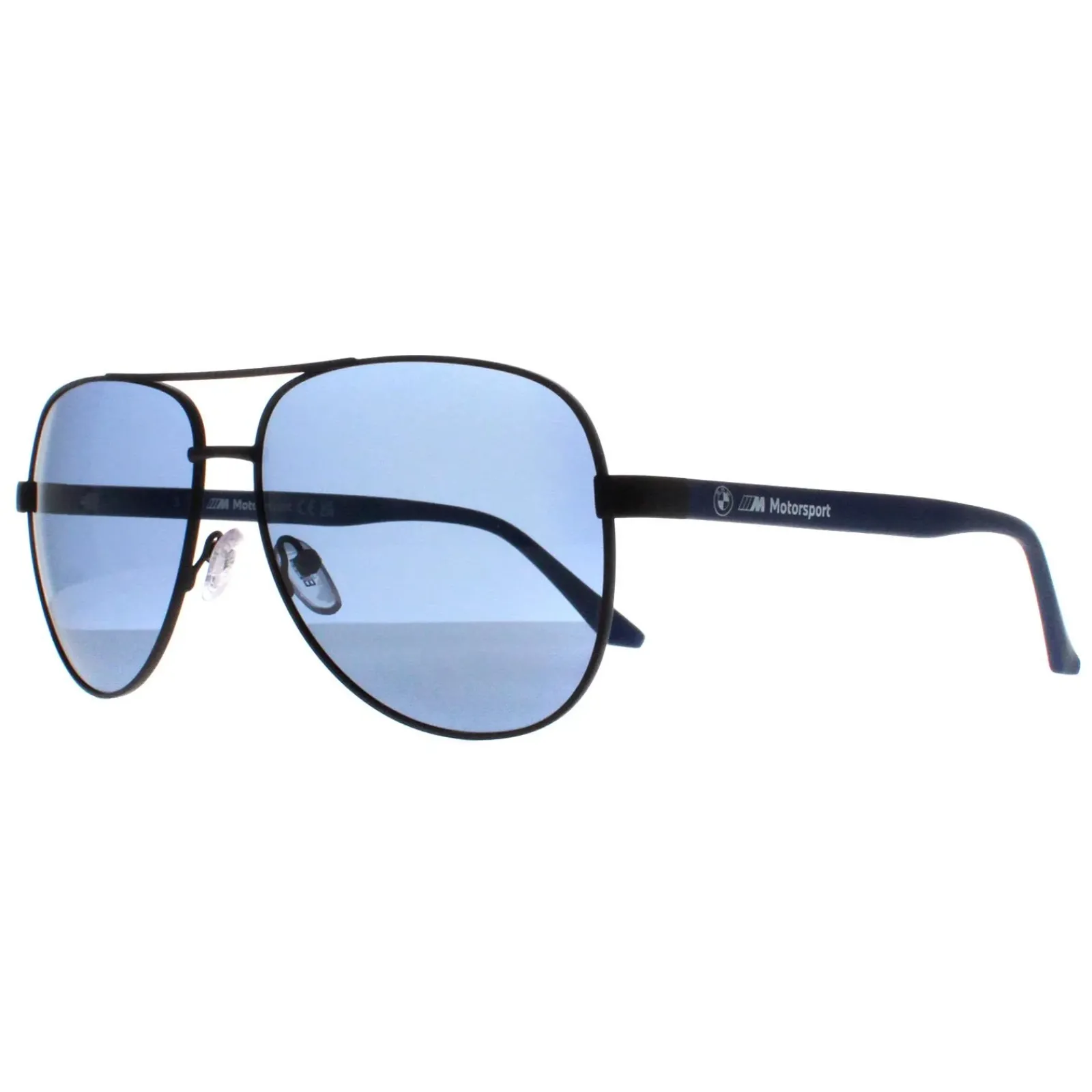 BMW Polarised^Motorsport Sunglasses BS0028 02M Matte Black Blue Polarised