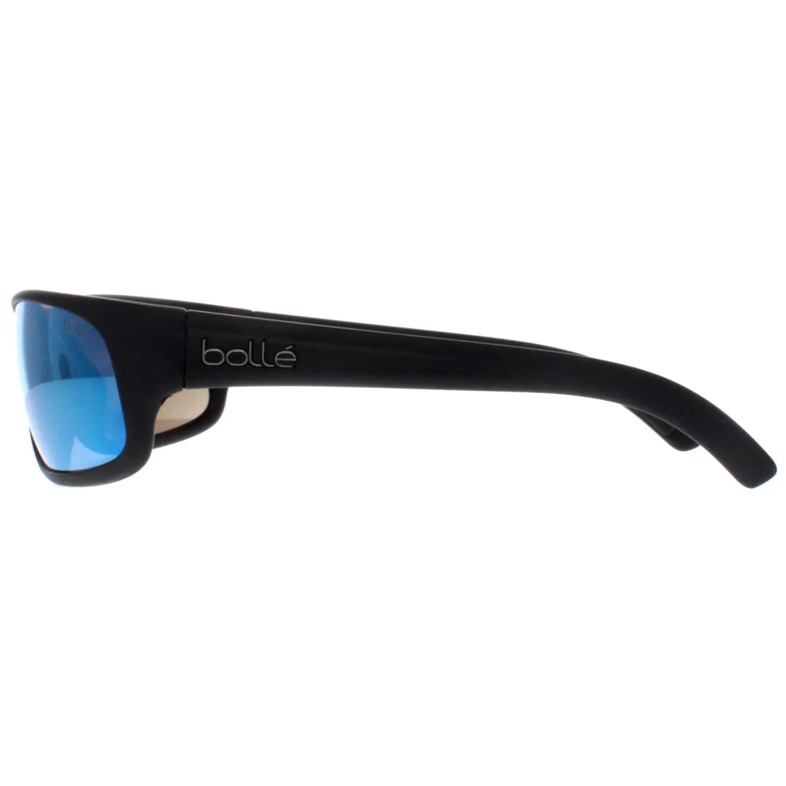 Bolle Polarised|Wrap^Sunglasses Anaconda BS027008 Matte Black Sky Blue Polarized