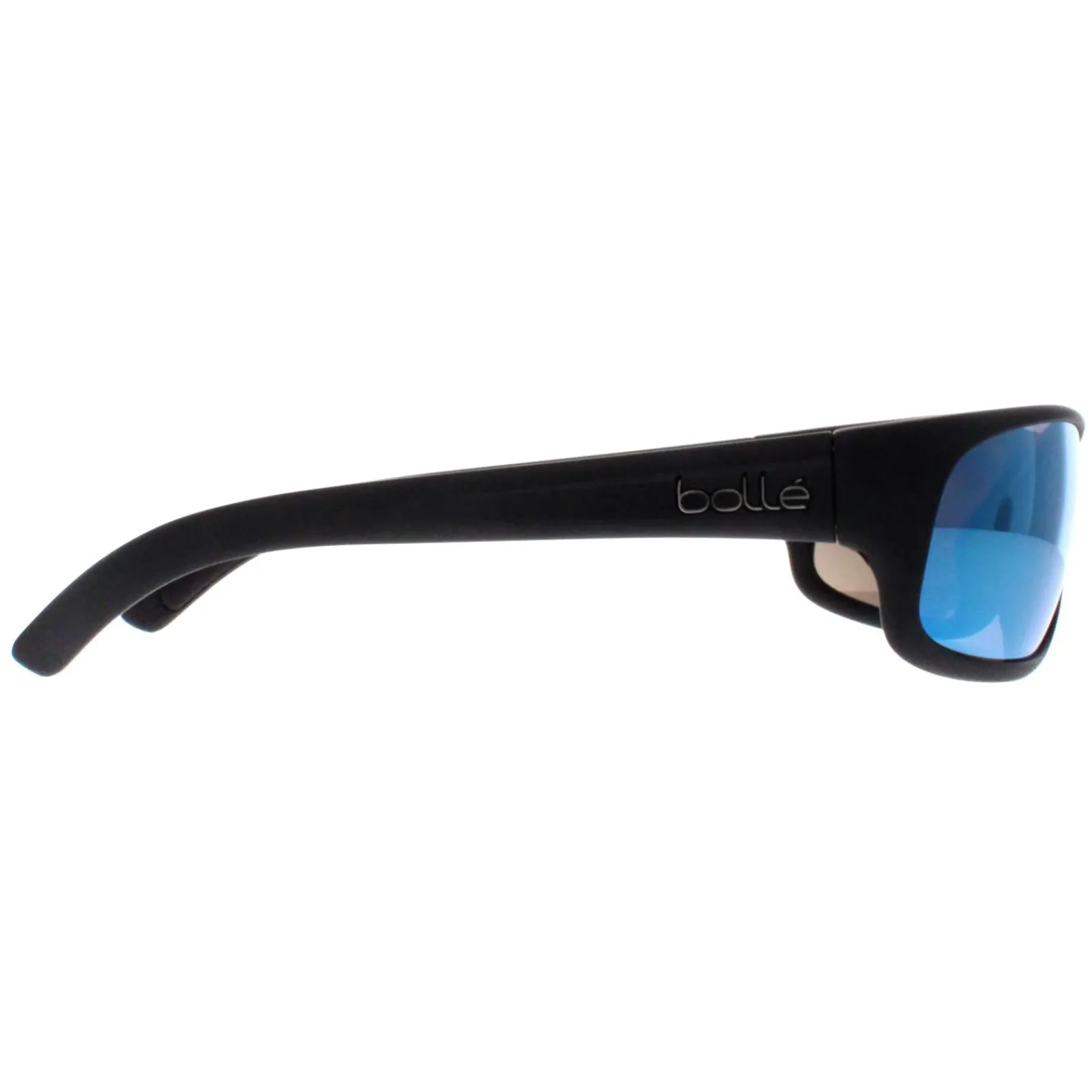 Bolle Polarised|Wrap^Sunglasses Anaconda BS027008 Matte Black Sky Blue Polarized