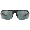 Bolle Semi Rimless^Sunglasses Bolt 2.0 BS003005 Shiny Black TNS Grey