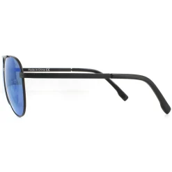 Bolle Aviator|Aviator^Sunglasses Evel 12536 Matte Black Offshore Blue Polarized