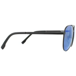 Bolle Aviator|Aviator^Sunglasses Evel 12536 Matte Black Offshore Blue Polarized
