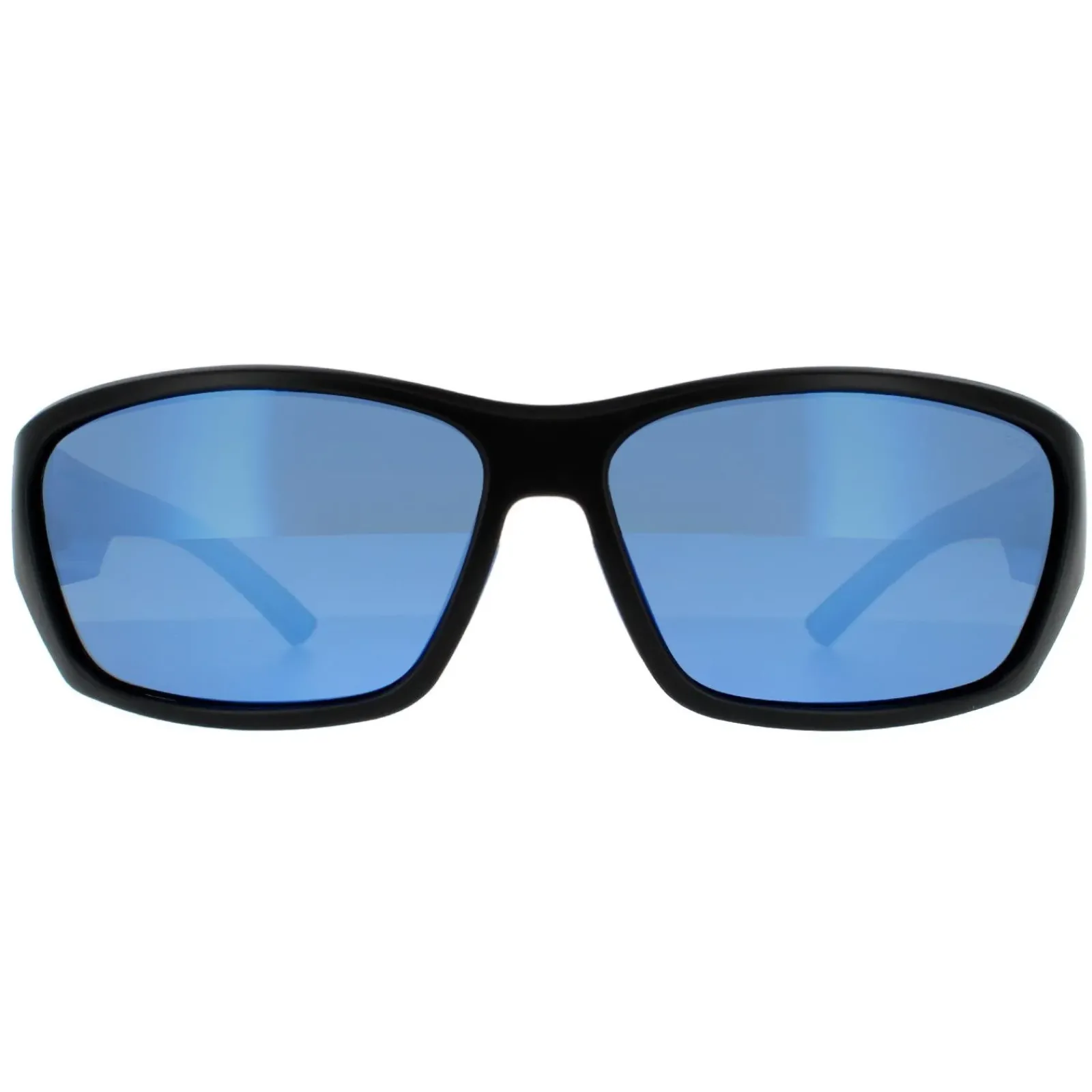 Bolle Wrap|Wrap^Sunglasses Ibex 12374 Matte Black and Blue Blue Mirror