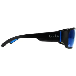 Bolle Wrap|Wrap^Sunglasses Ibex 12374 Matte Black and Blue Blue Mirror