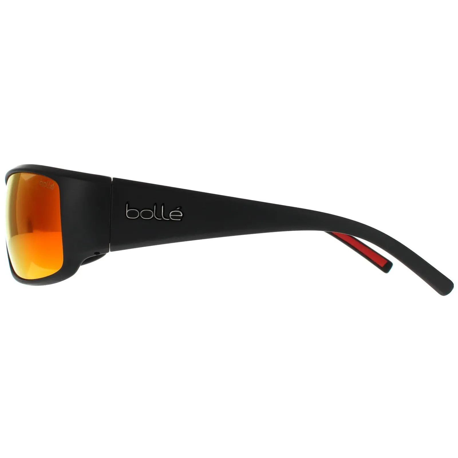 Bolle Wrap^Sunglasses King 14241 Black Metal Red Brown Fire