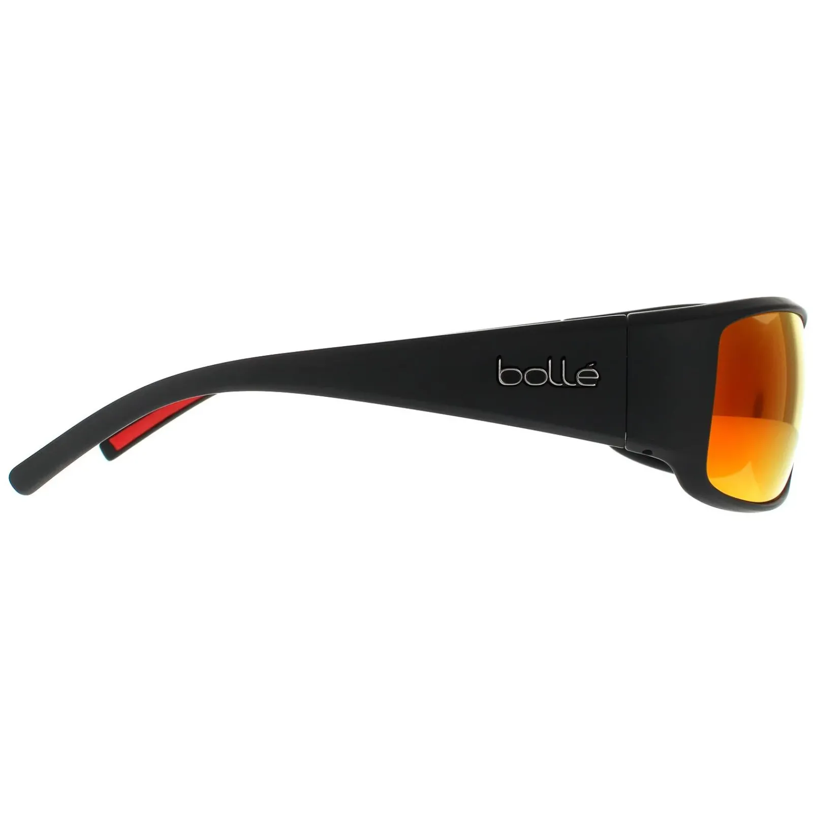 Bolle Wrap^Sunglasses King 14241 Black Metal Red Brown Fire