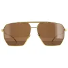 Bottega Veneta Square^Sunglasses BV1012S 003 Gold Brown