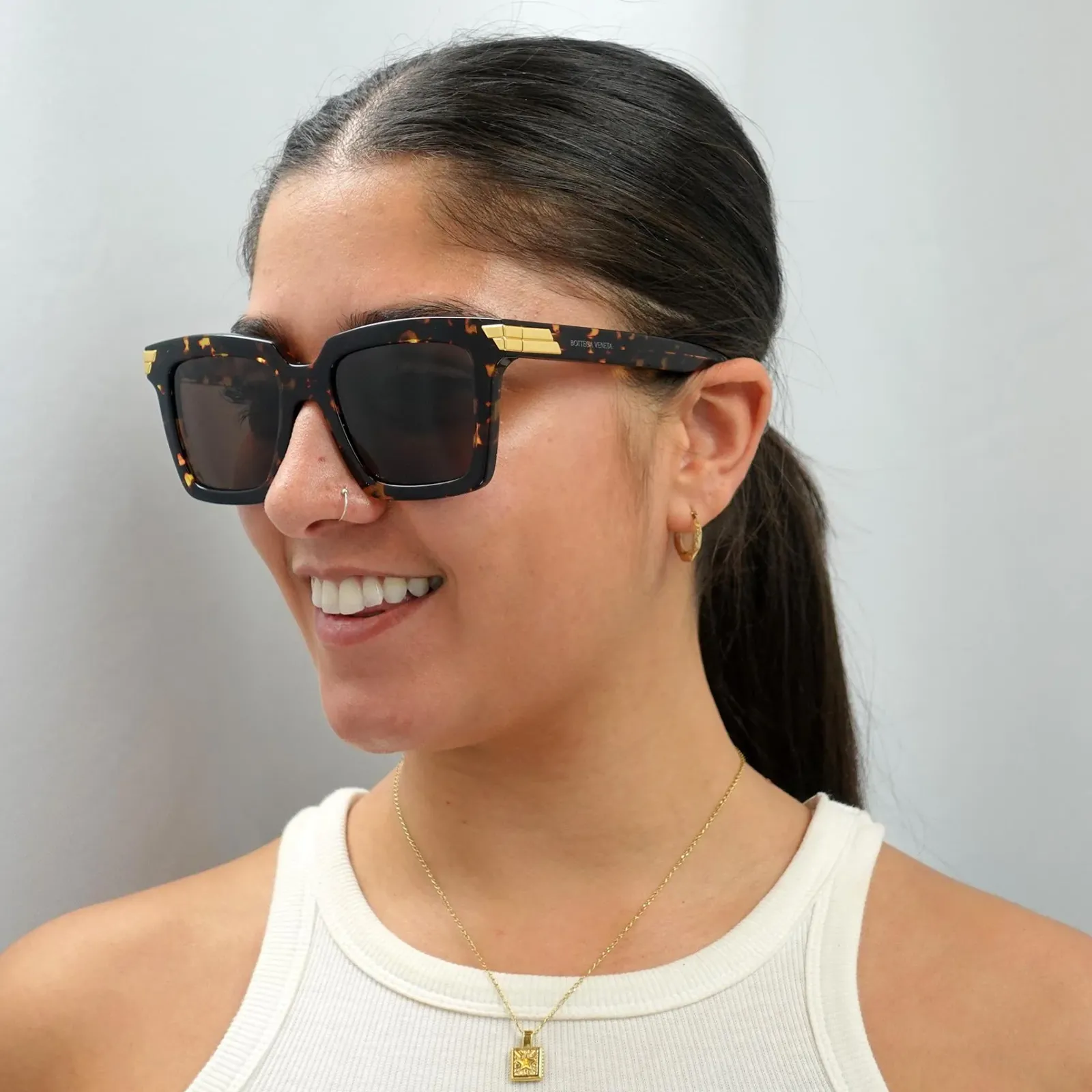 Bottega Veneta Square^Sunglasses BV1005S 002 Havana Brown