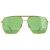 Bottega Veneta Square^Sunglasses BV1012S 004 Gold Green