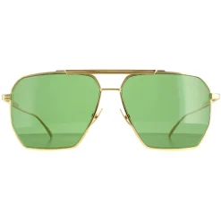 Bottega Veneta Square^Sunglasses BV1012S 004 Gold Green
