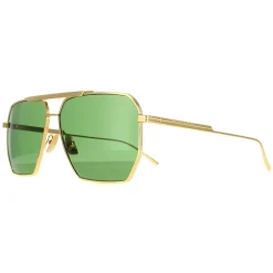 Bottega Veneta Square^Sunglasses BV1012S 004 Gold Green