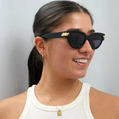 Bottega Veneta Cat-Eye^Sunglasses BV1035S 001 Black Grey