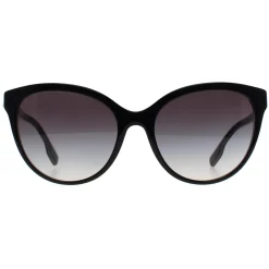 Burberry Cat-Eye^Sunglasses BE4365 Betty 3977/8G Black on Crystal TB Print Gre