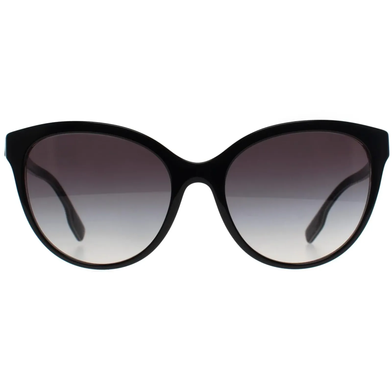Burberry Cat-Eye^Sunglasses BE4365 Betty 3977/8G Black on Crystal TB Print Gre