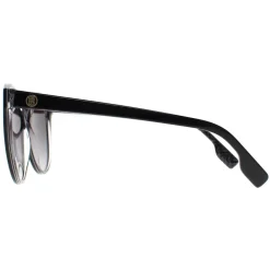 Burberry Cat-Eye^Sunglasses BE4365 Betty 3977/8G Black on Crystal TB Print Gre