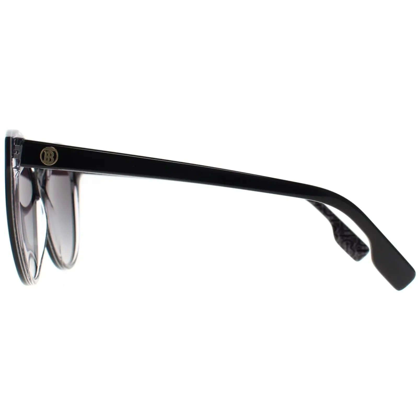 Burberry Cat-Eye^Sunglasses BE4365 Betty 3977/8G Black on Crystal TB Print Gre