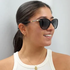 Burberry Polarised^Sunglasses BE4216 3001T3 Black Grey Gradient Polarized