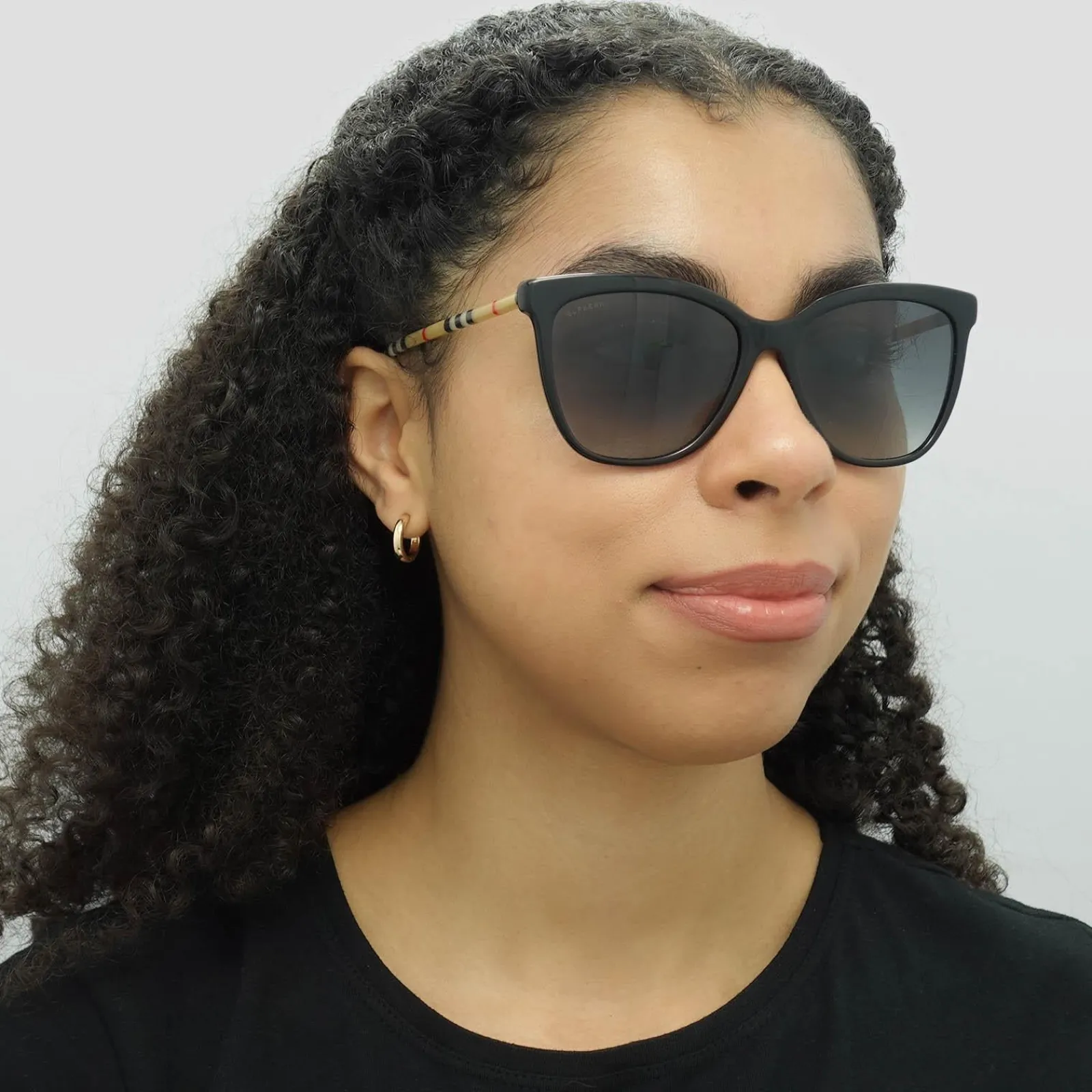 Burberry Square|Polarised^Sunglasses BE4308 3853T3 Black Grey Gradient Polarized
