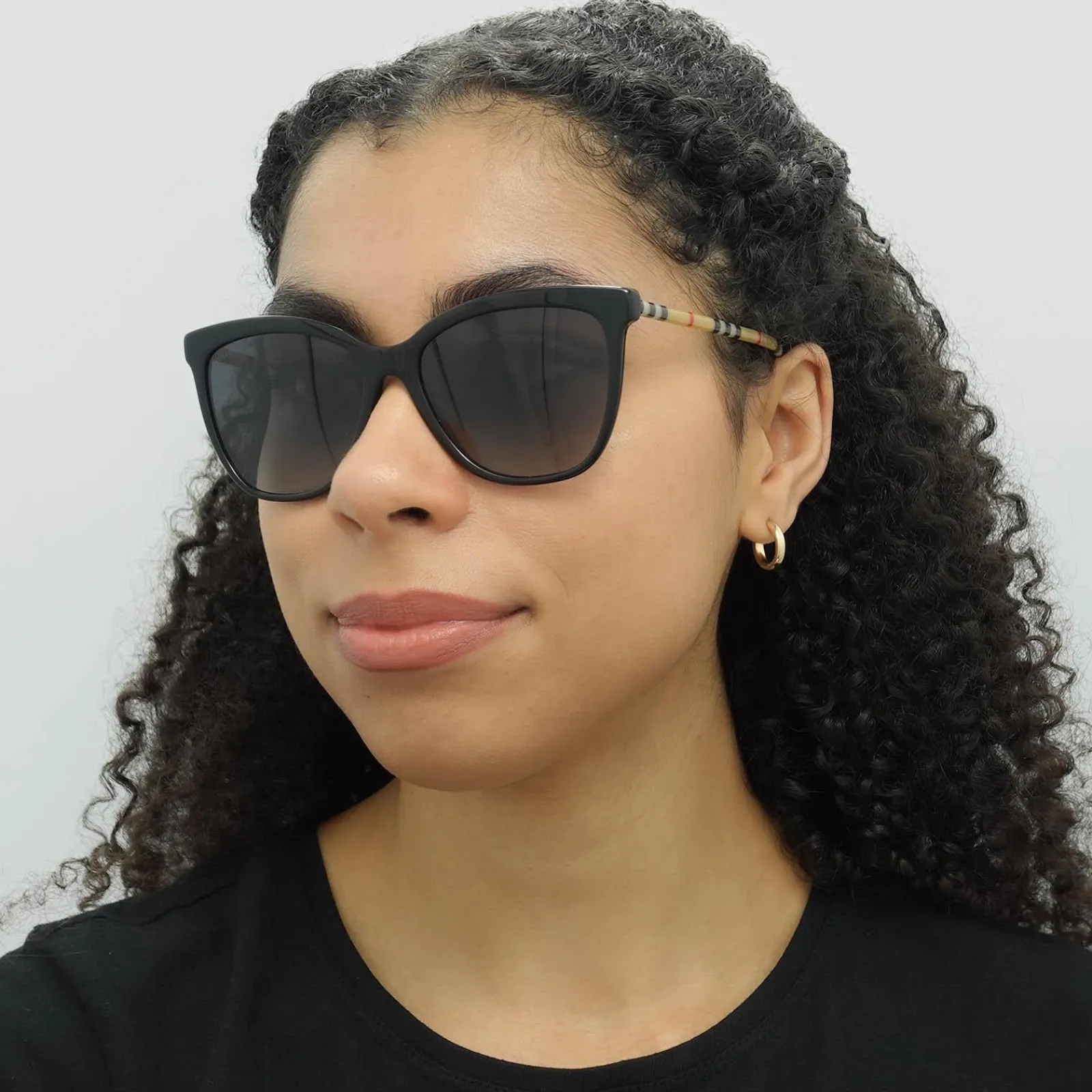 Burberry Square|Polarised^Sunglasses BE4308 3853T3 Black Grey Gradient Polarized