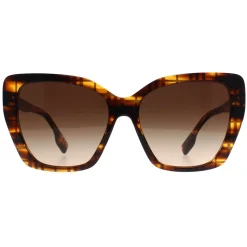 Burberry Cat-Eye^Sunglasses BE4366 Tamsin 3981/13 Check on Striped Brown Brown