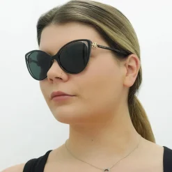 Bvlgari Cat-Eye^Sunglasses BV8246B 538187 Black Grey Transparent Dark Grey