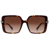 Bvlgari Square^Sunglasses BV8243B 504/13 Havana Brown Gradient