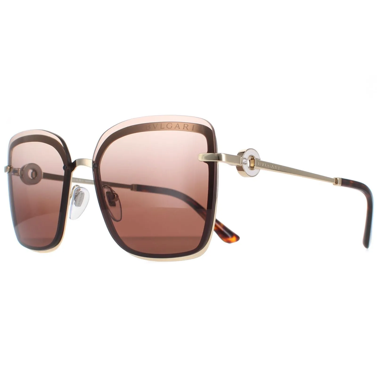Bvlgari Square^Sunglasses BV6151B 278/13 Pale Gold Brown Gradient