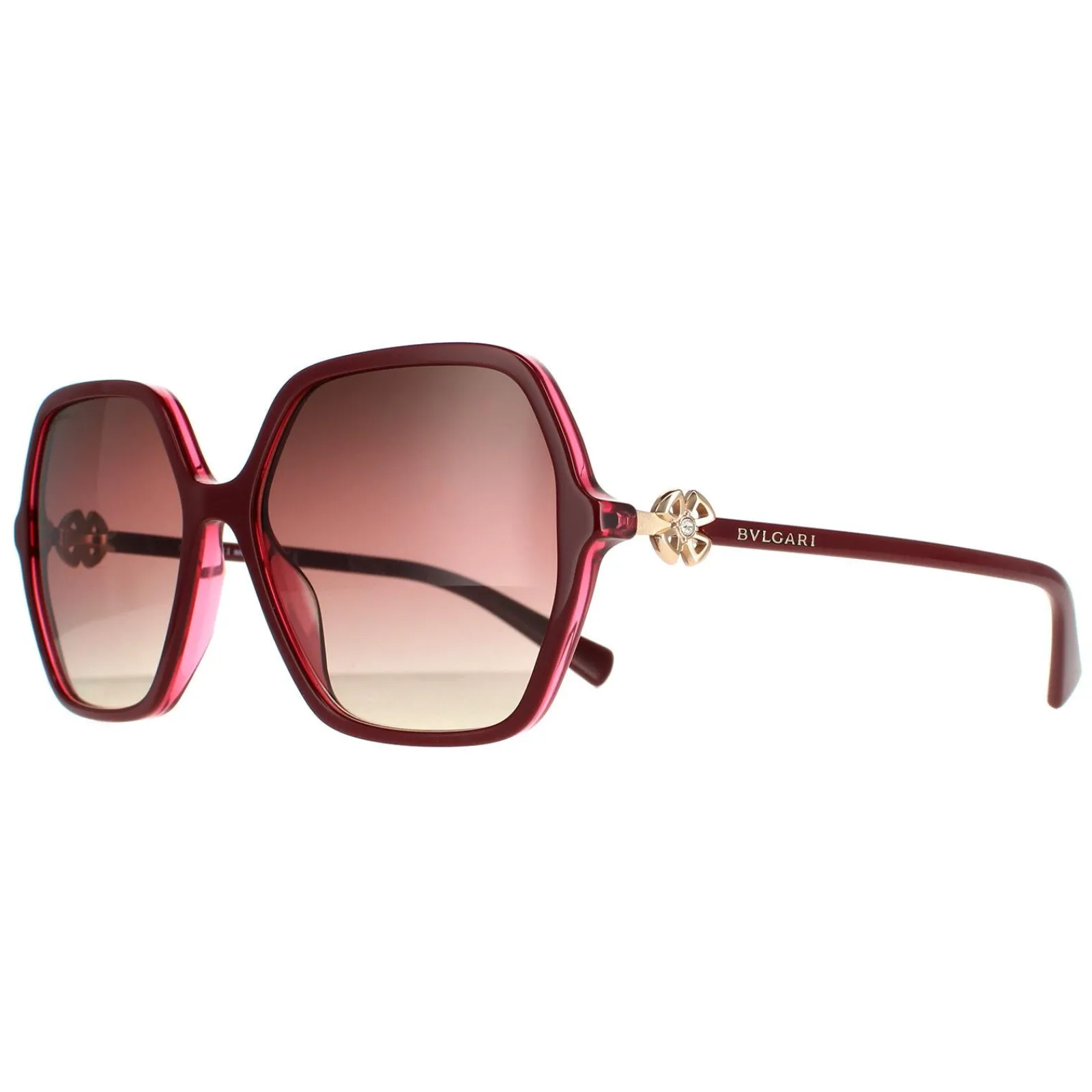 Bvlgari Square^Sunglasses BV8238B 5469E2 Bordeaux on Transparent Red Brown Pu