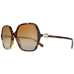 Bvlgari Polarised|Square^Sunglasses BV8238B 504/T5 Havana Brown Gradient Polarized