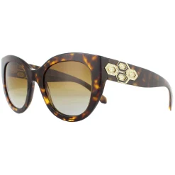 Bvlgari Polarised^Sunglasses BV8214B 504/T5 Dark Havana Brown Gradient Polarized