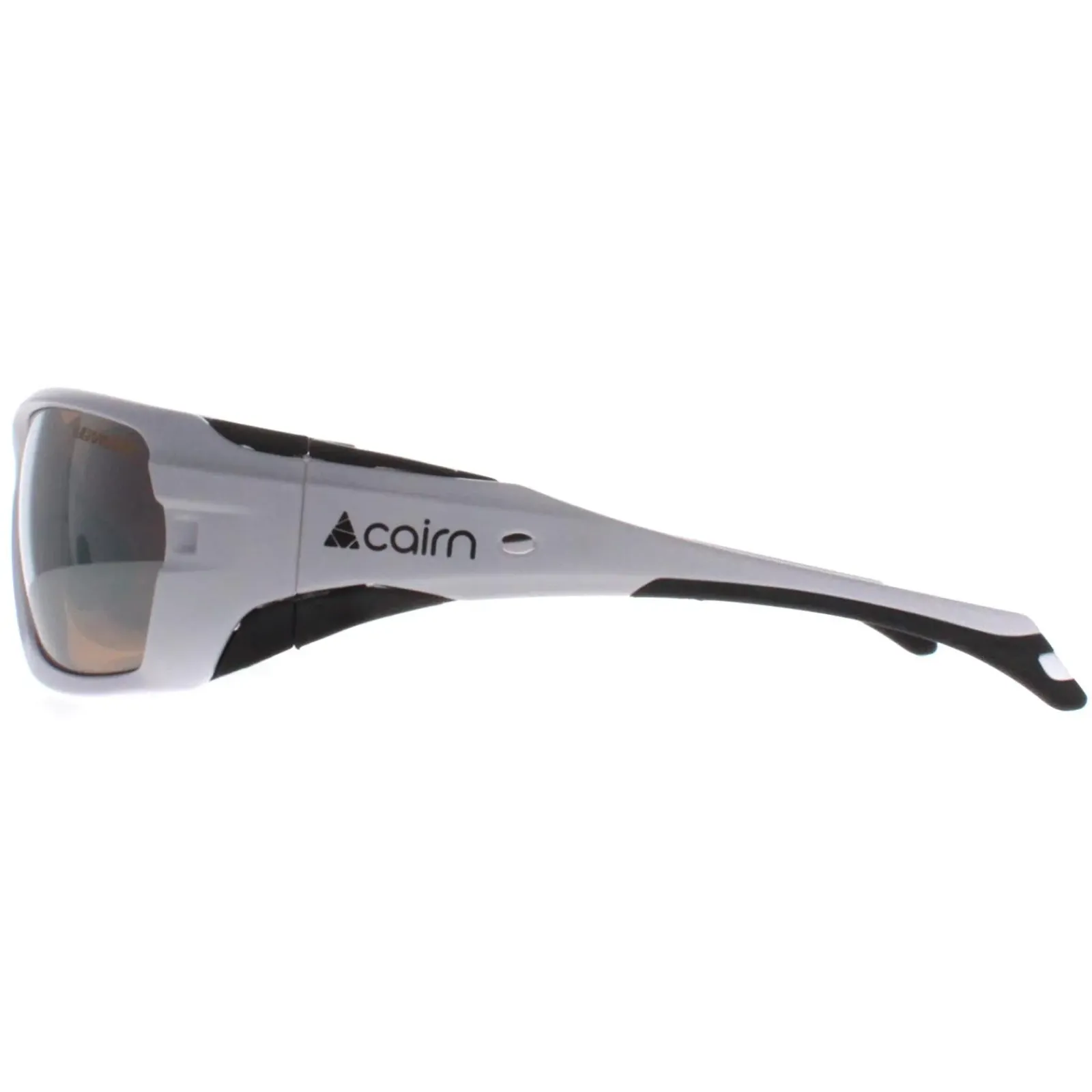 Cairn Sport^Sunglasses Racing 101 Matte White Black Flash Grey Photochromic