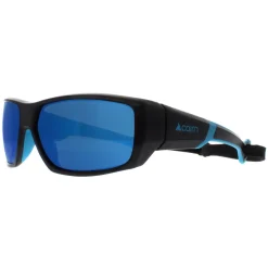Cairn Sport^Sunglasses Skim 102 Matte Black Azure Flash Blue Mirrored Hydrop