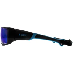 Cairn Sport^Sunglasses Skim 102 Matte Black Azure Flash Blue Mirrored Hydrop